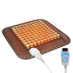 Natural Yellow Jade Stone Far-infrared Therapy Mat Heating Pad Mattress 17"x17". Fixed Price $79.99.