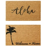 Rubber-cal Tropical ?aloha Doormat? Kit ? 18? X 30? 2 Door Mats. Fixed Price $48.86.