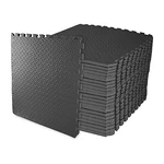 Balancefrom Puzzle Exercise Mat With Eva Foam Interlocking Tiles - Black. Fixed Price $93.32.