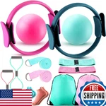 Poen 14 Pcs Pilates Equipment Kit For Home Workout Ring And Ball Set. Fixed Price $52.05.