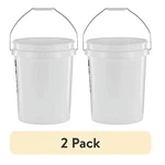 2 Pack United Solutions 5 Gallon Round Utility Bucket, Comfort Handle, 1 Each. Fixed Price $17.39.