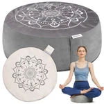 Floor Pillow Yoga Bolster Meditation Cushion Buckwheat Grey White Hihealer. Fixed Price $50.88.