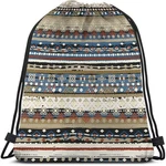 Bohemian Retro Stripes Drawstring Bags Backpack Bag Boho Design Tribal Print .... Fixed Price $19.20.