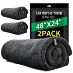 Ifwind 2 Pack Car Drying Towels (48 X24 ),extra Large 48 X 24 , Grey. Fixed Price $36.57.