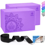 Overmont Yoga Block 2 Pack Latex-free Eva Foam Non-slip 9"x6"x3" +strap. Fixed Price $31.45.