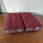 Traditional Thai Kapok Foldable Yoga Meditation Cushion With Carry Handle. Fixed Price $24.95.