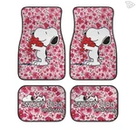 Cute Cartoon Dog Pink Floral Car Floor Mats Set Of 4 Love Heart Style. Fixed Price $95.99.