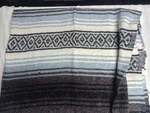 Canyon Creek Mexican Falsa Blanket Brand New 6'x4' Light Blue/gray/black. Fixed Price $12.00.