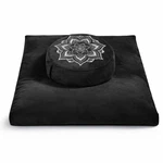Meditation Cushion Set Zafu Zabuton Buckwheat Hull Memory Foam Classic Black. Fixed Price $114.99.