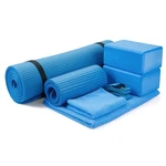 Balancefrom Fitness 7 Piece Yoga Set With Mat, Stretch Strap & Knee Pad, Blue. Fixed Price $42.99.