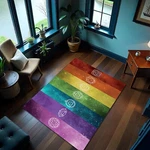7 Chakra Symbol Rug Colorful Spiritual Yoga Mat Decor Carpet. Fixed Price $97.60.