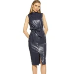 Alexia Admor Fara Vegan Leather Dress In Navy. Fixed Price $75.00.