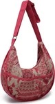Opqrstu Womens Hippie Large Sling Shoulder Boho Handbag Canvas Crossbody Red. Fixed Price $26.27.
