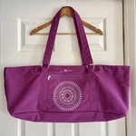 Gaiam Marrakesh Yoga Mat Tote Bag With Embroidered Mandala Design, Grape. Fixed Price $19.99.