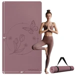 Wohao Large 76"x40"x0.4" Yoga Mat - Extra 74.8" X 41.3" 0.4", Dull Pink. Fixed Price $122.31.