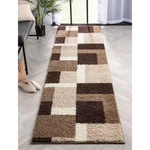 Well Woven Madison Shag Cubes Beige Brown Contemporary Thick Plush 2'7" .... Fixed Price $146.29.