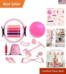 Pilates Kit For Women, 15-piece Ultimate Set With Pink Ring, .... Fixed Price $35.99.