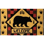 Rivers Edge Products 30" X 18" Coir Welcome Door Mat, Slip-resistant, Bear. Fixed Price $28.50.