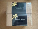 2-pack Volcano Cork Yoga Blocks - Ancient Oak From Portugal. Fixed Price $24.00.