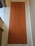 Jade Yoga Voyager Mat - Orange W/ Red Stripes Size 68" X 24" Euc. Fixed Price $40.00.