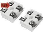 Uxcell Ceramics Terminal Blocks High Temp Porcelain Ceramic Connectors 2 Way Fo. Fixed Price $15.82.