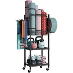 Futassi Home Gym Storage, 3 Tiers Workout Equipment Organizer With Wheels For.... Fixed Price $80.00.