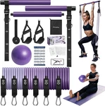 Upgraded Pilates Bar Kit With Resistance Bands Natural Latex For Women & Men, He. Fixed Price $71.99.