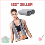 Desired Body Microfiber Cooling Towels For Neck And Face - 2 Pack 44x16.5 Mesh. Fixed Price $23.63.