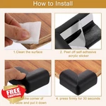 Uxcell 8pc Soft Rubber Foam Corner Protectors Light Brown. Fixed Price $27.99.