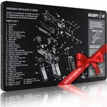 Gun Cleaning Mat - Thick 6mm Protection, Leak-proof Surface, Black. Fixed Price $11.99.