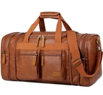 Vegan Leather Travel Duffel Weekender Bag Carry On Overnight Sports Duffe.... Fixed Price $55.28.