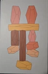 Areaware Fort Standard 10 Solid Oak Balancing Blocks Color Desert - Pre-owned. Fixed Price $38.00.