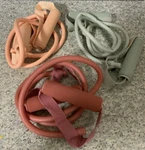 Logilates Resistance Band Light Medium Heavy Levels Home Workout As Shown. Fixed Price $18.99.