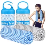 Bogi 2 Pack Cooling Towel, Towels For Neck 40.00" X 12.00", Blue+grey. Fixed Price $26.56.
