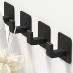 Gwaazxgz Square Self Adhesive Towel Hooks - 4 Pack Matte Black Pack,. Fixed Price $18.91.