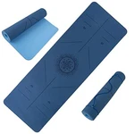 Yoga Mat With Alignment Marks - Lightweight Exercise Carry Strap For Ho. Fixed Price $94.46.