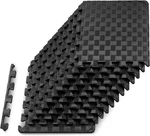 Exercise Puzzle Mat -, Checkered Eva Foam Floor Tiles W/ Non-slip Texture,12 P. Fixed Price $33.87.
