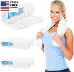 Microfiber Gym Towels, 3 Pack White Yoga 16 X 27 Inch Quick Dry Hand. Fixed Price $14.32.