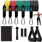 Fitness 11-piece Resistance Bands Set 150lb - Ultimate Home Gym Kit. Fixed Price $18.99.