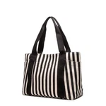 Canvas Tote Bag For Women, Striped Shoulder Handbag With Multi-pockets & Zipp.... Fixed Price $33.43.