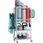 S1 Home Gym Storage, 3-tier Workout Equipment Organizer With Wheels For Yoga .... Fixed Price $60.11.