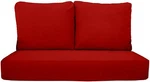 Rsh D Cor Indoor Outdoor Deep Seating Loveseat Cushion Set, Red Solid. Fixed Price $199.96.