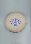 Seven Chakra Ajna Cotton Round Meditation Cushion. Fixed Price $45.00.