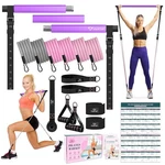Cofof Pilates Bar Resistance Bands Kit Yoga Home Gym Stretching Fitness. Fixed Price $51.98.