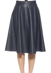 Alexia Admor Lillian Women's Blue Vegan Leather Skirt Size 6. Fixed Price $30.00.