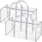 Lyellfe 2 Pack Clear Duffle Bag For Women, Heavy Duty Sports Tote Gym Bags, L.... Fixed Price $25.04.