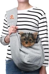 Tomkas Small Dog Sling Carrier Zipper Pocket Adjustable Strap (3-10 Pounds) Gray. Fixed Price $24.50.