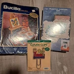 Bucilla Coaster Set Gallery 6276 And Clever Clips 42362 Bookworm Lot + Extra Kit. Fixed Price $9.99.