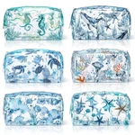 Kacctyen 6 Pcs Clear Makeup Bag Waterproof Travel Cosmetic Thickened Pvc Toil.... Fixed Price $35.63.