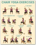 Chair Yoga Exercises 8x10 Unframed Wellness For Seniors Over 60 Gentle. Fixed Price $19.99.